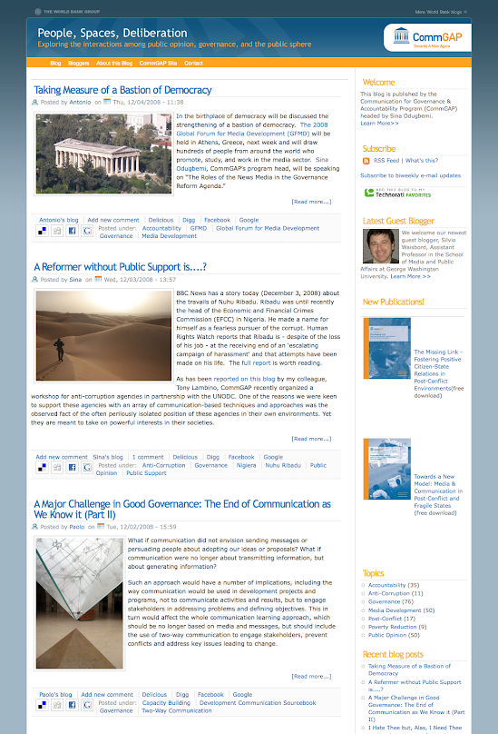 World Bank Blogs - multisite platform